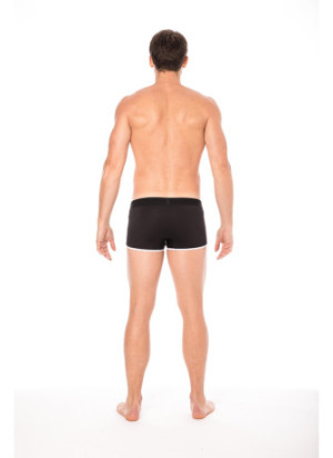 Mini-Pants noir échancré avec zip - LM2003-68BLK